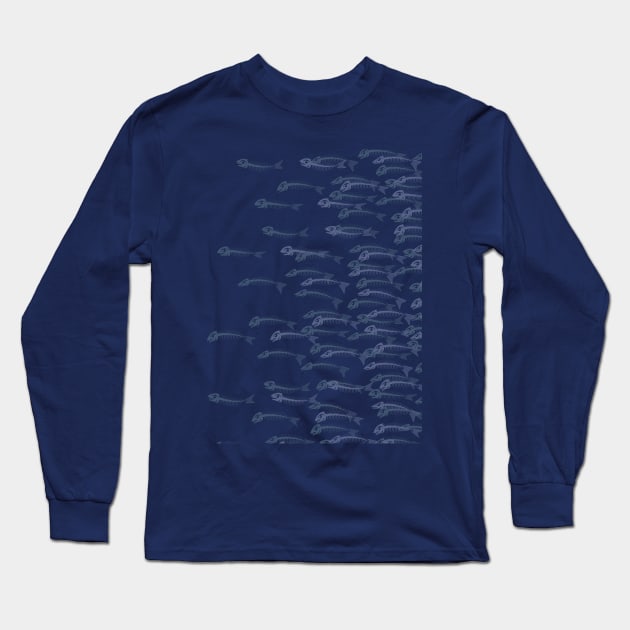 Anatomy Of A Fish - the whole school Long Sleeve T-Shirt by CentipedeWorks
